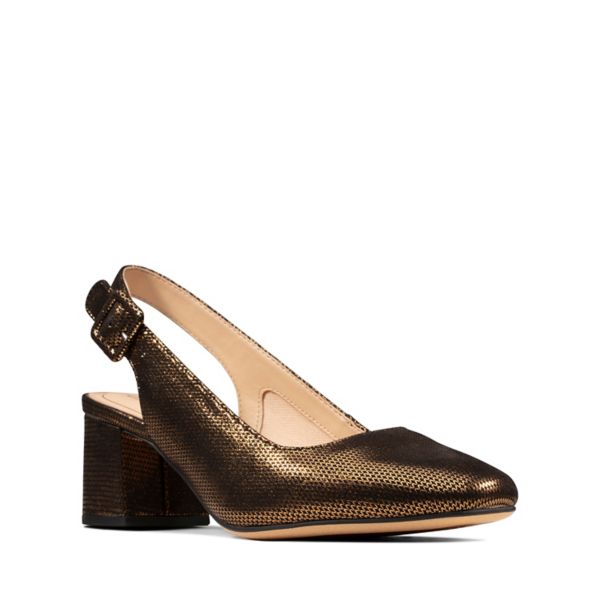 Clarks Womens Sheer Violet Heels Bronze | CA-1380956